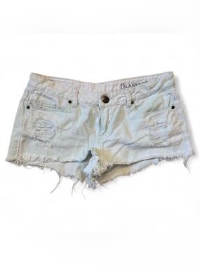 Blank NYC White Distressed Denim Shorts